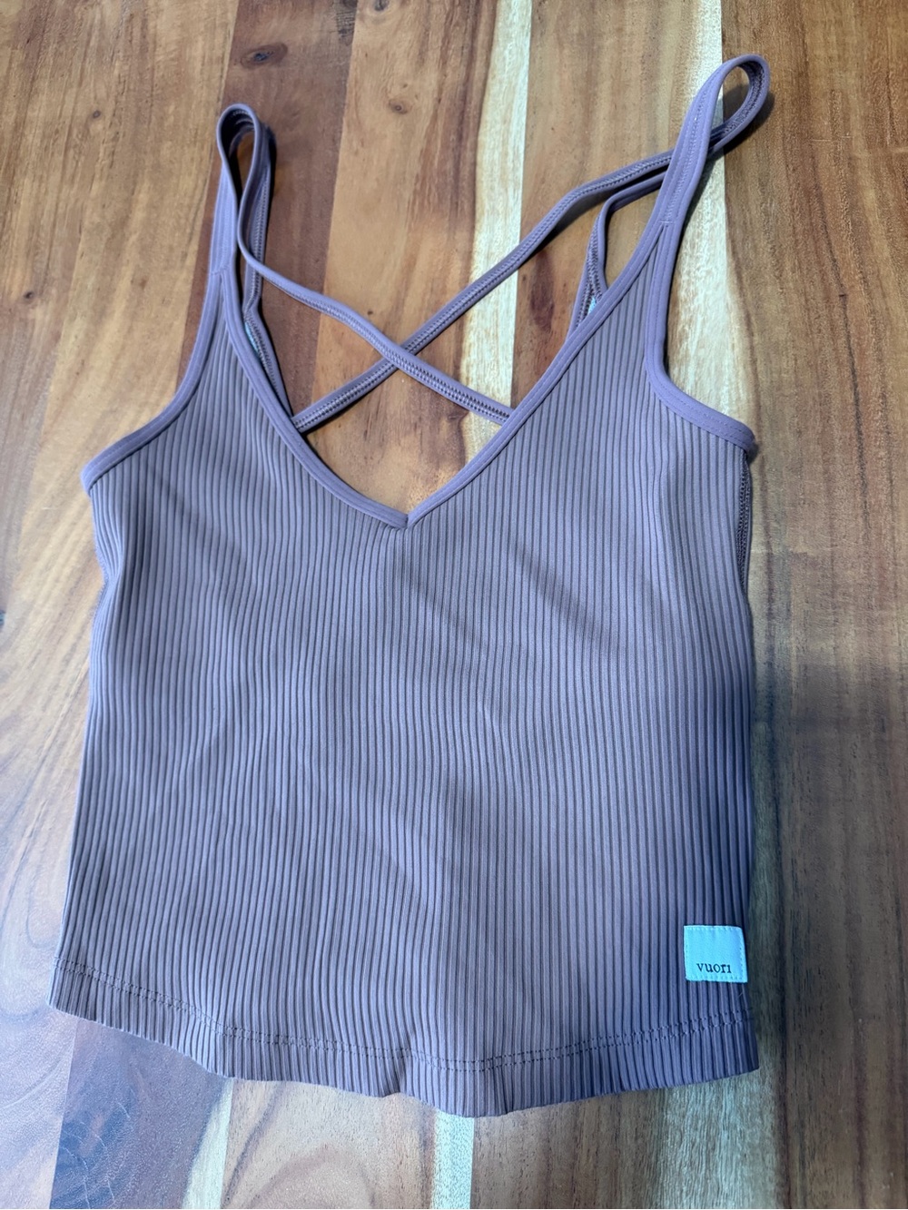 Vuori Ribbed Tank with Criss-Cross back detail